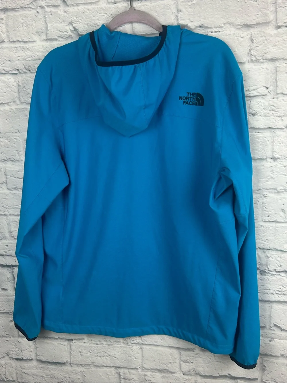 The North Face WindWall Hooded Soft Shell Jacket Blue Full Zip Men’s Large